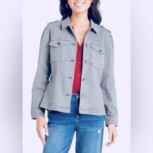 Knox Rose Light Grey Utility Lightweight Jacket